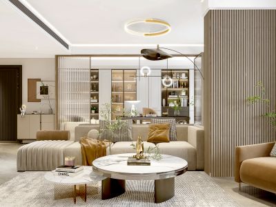 观缘小区-150㎡-轻奢风效果图