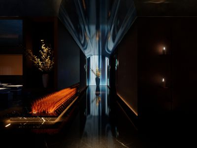 足浴会所装修-500㎡-现代风效果图