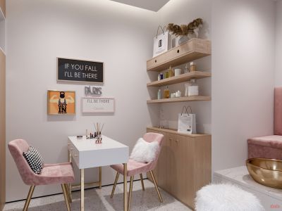 美容店装修-600㎡-现代风效果图