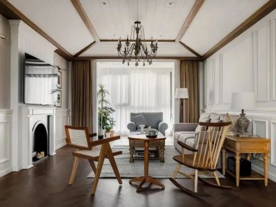 金华豪庭121㎡三居室经典美式装修案例