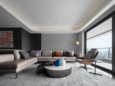 惠州曦江润府-131㎡-现代风效果图