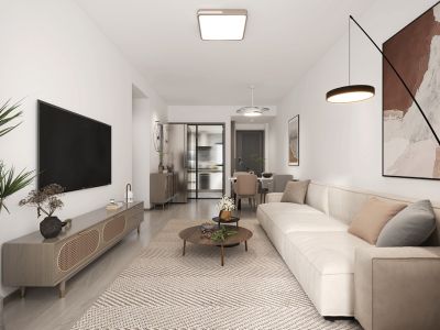 大富鸿学府-121㎡-极简风效果图