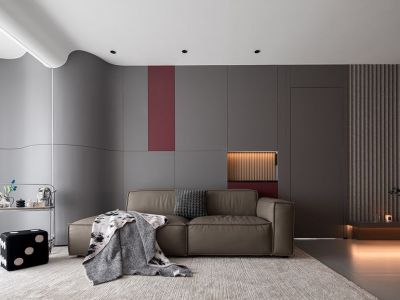 保利时光印象-105㎡-现代风效果图