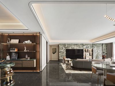 龙湖·御湖境-150㎡-现代风效果图