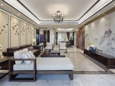 越秀星汇瀚府-126㎡-中式风效果图