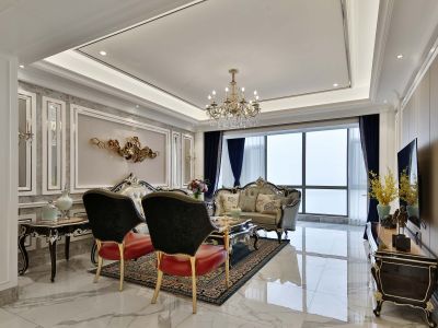 保利华侨城云禧-122㎡-新古典风效果图