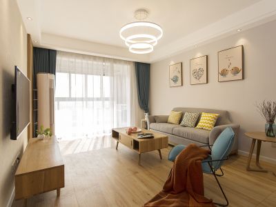 领秀公馆-90㎡-简约风效果图