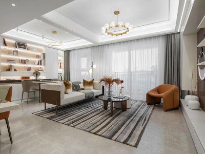 万科金域滨江-125㎡-轻奢风效果图