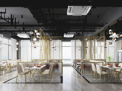 井冈山木子李音乐餐吧348平简约风格装修案例