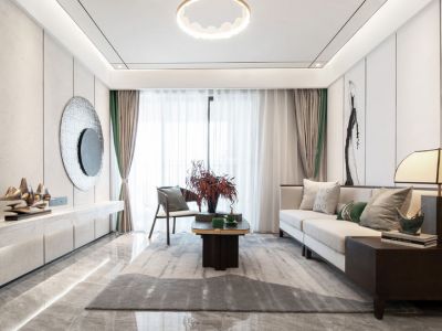 中熙君南山-102㎡-中式风效果图