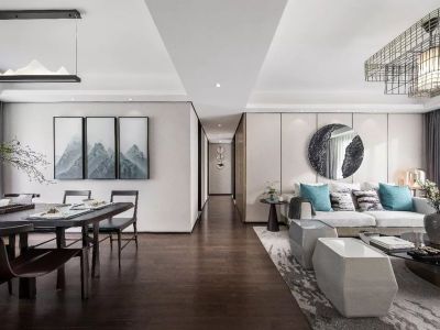 保利融信云上流光-128㎡-新中式风效果图