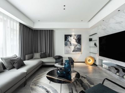 翡翠国际花苑-124㎡-现代风效果图