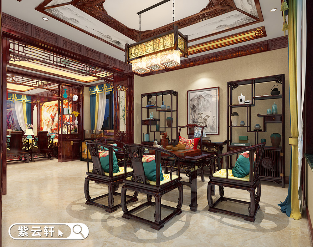 中式别墅装修设计 茶室