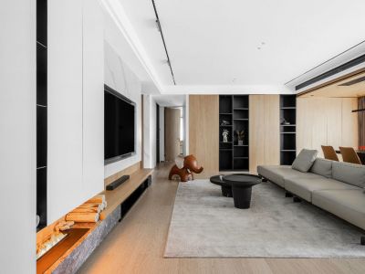 中国铁建·花语云萃现代风格124平米装修案例