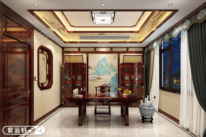中式别墅装修设计书房
