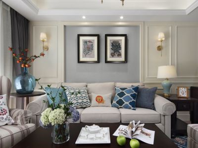 蔚然锦绣美式风格112平米装修案例