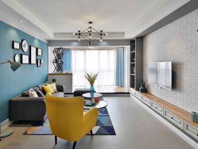 美的国宾府A区-105㎡-北欧风效果图