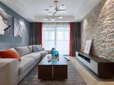 鲁能城二期-95㎡-美式风效果图