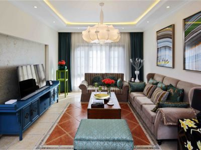 新世界观澜-123㎡-混搭风效果图