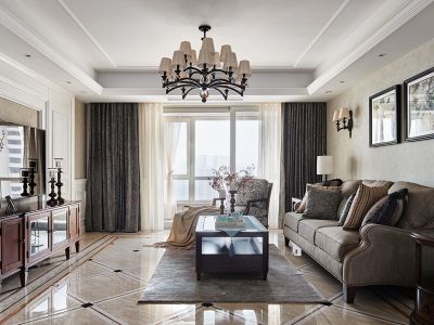 万科新都荟-112㎡-美式风效果图