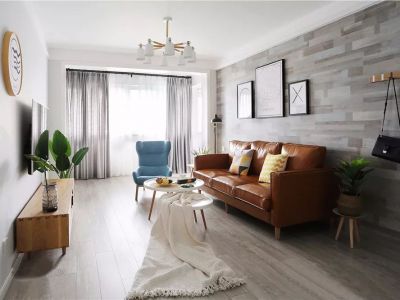 人居江岸林语107平米北欧三居装修案例